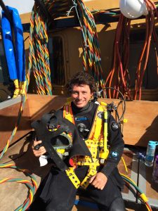 Rodrigo in diving gear