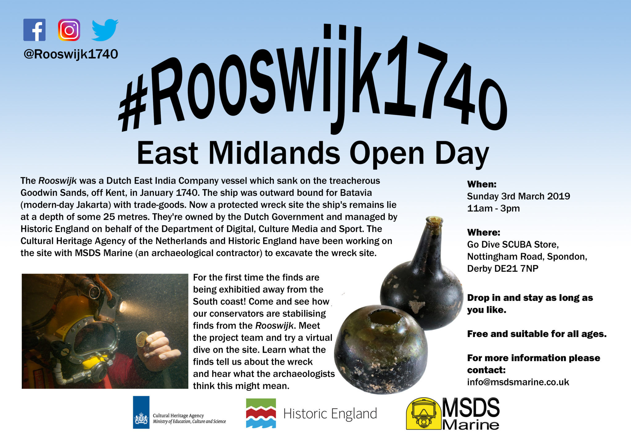 rooswijk1740 east midlands open day promotional poster