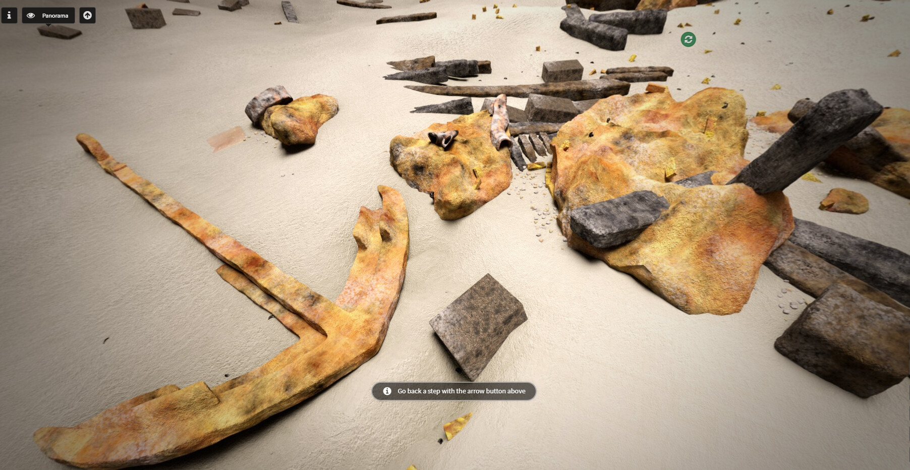 3D virtual tour of the rooswijk protected wreck site