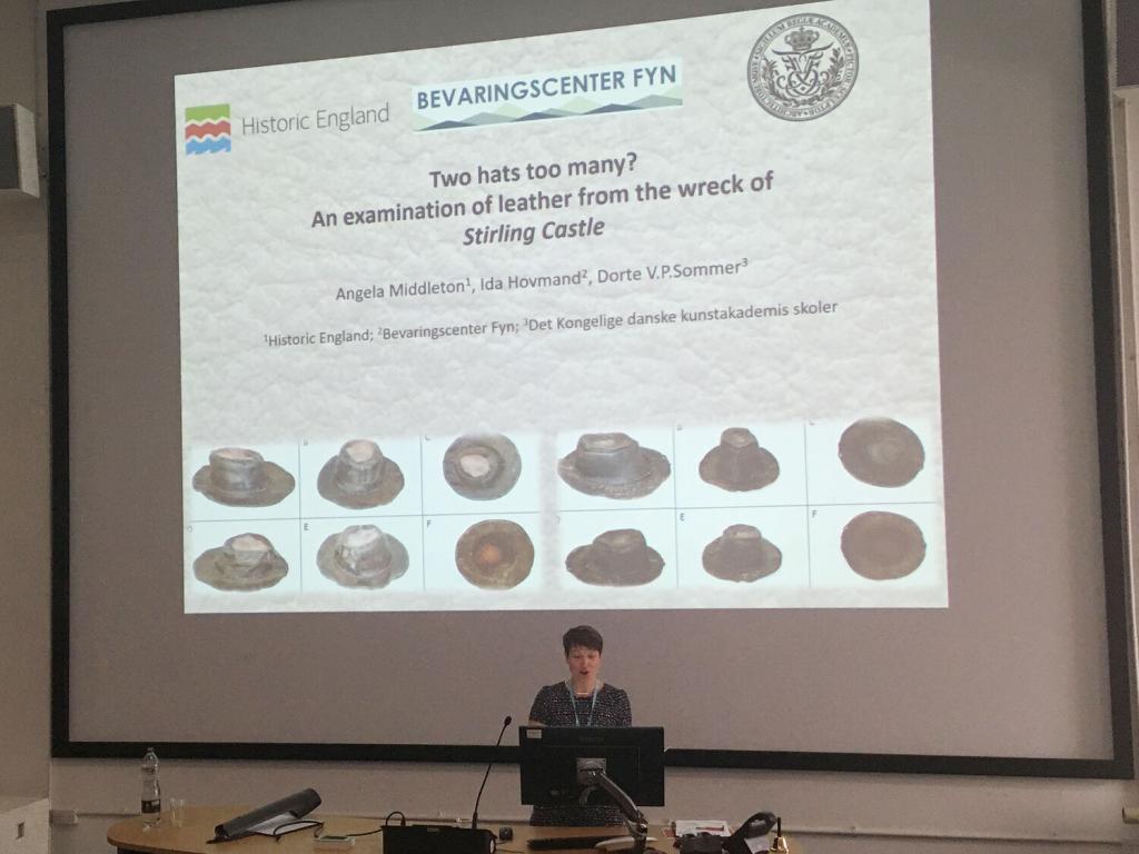 Angela Middleton, Historic England, presents on archaeological leather from the Stirling Castle shipwreck