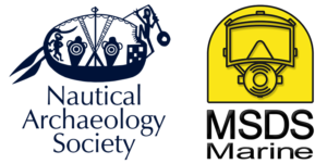 nautical archaeological society and MSDS Marine logos