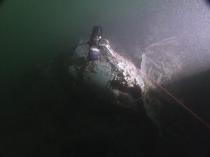 an image of one of the sonardye diver trackers underwater.