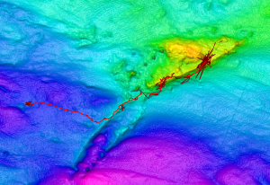 map of sonardyne tracking the London